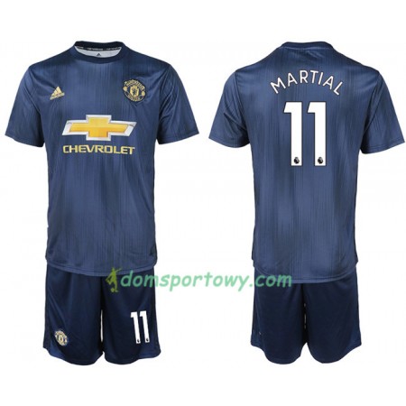 Koszulka Manchester United MARTIAL 11 Dziecięcy Trzeci Koszulki Piłkarskie 2018-2019 Krótki Rękaw